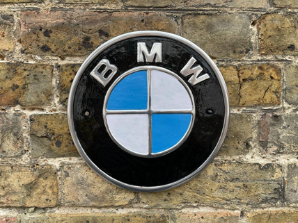 Aluminium BMW plaque